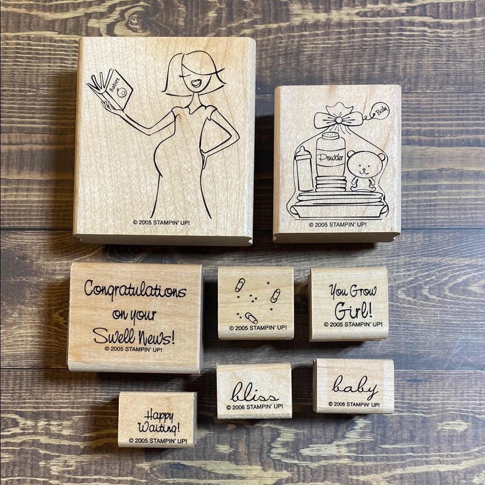 Stampin’ Up Pregnancy Stamp Set | Baby Announcement Maternity Paper Crafting